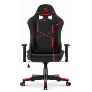 Usnjen črno-rdeč igralni stol HELLS CHAIR HC-2001