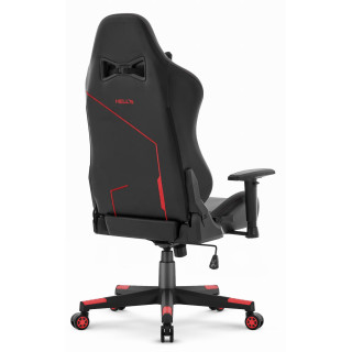 Usnjen črno-rdeč igralni stol HELLS CHAIR HC-2001