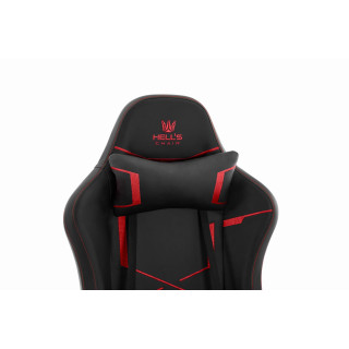 Usnjen črno-rdeč igralni stol HELLS CHAIR HC-2001