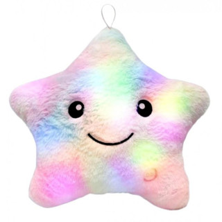 Roza žametna blazina v obliki zvezde - 40x35 cm