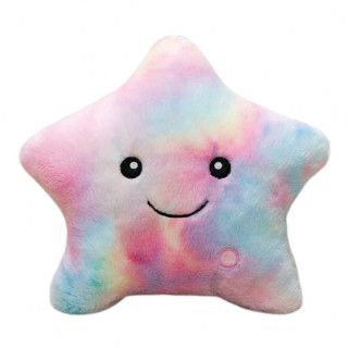 Roza žametna blazina v obliki zvezde - 40x35 cm