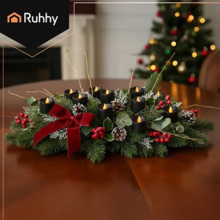 Črne LED svečke 12 kosov 3,6 cm