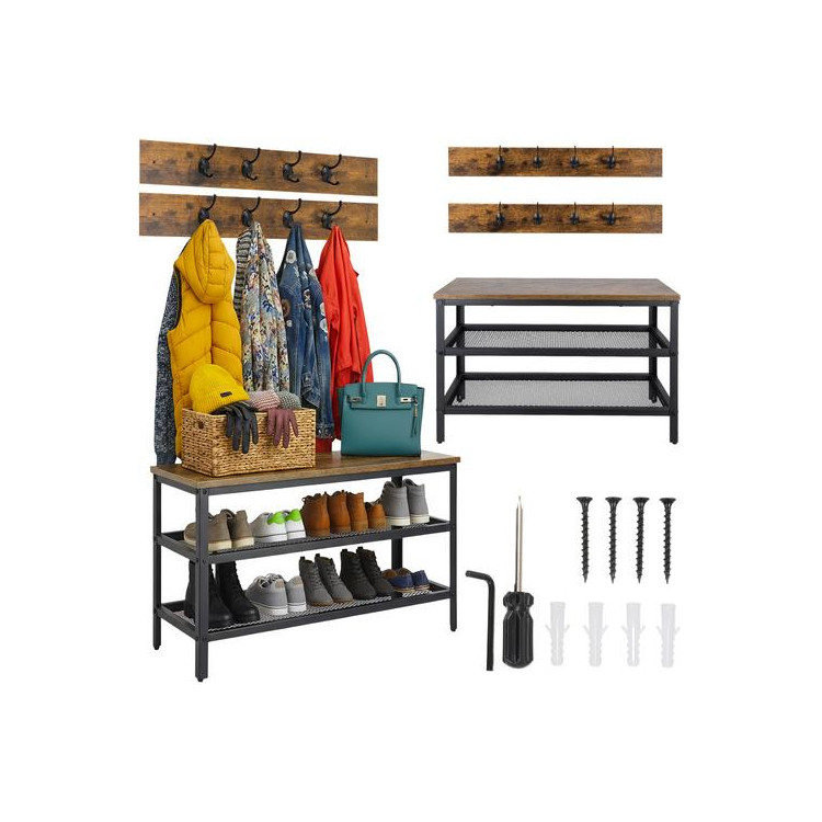 Stojalo za čevlje z obešalnikom 73 cm