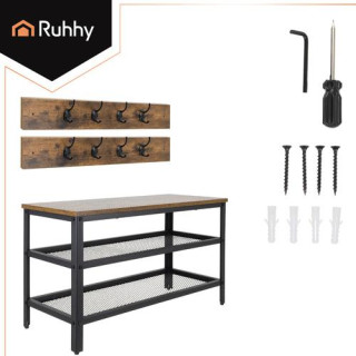 Stojalo za čevlje z obešalnikom 73 cm