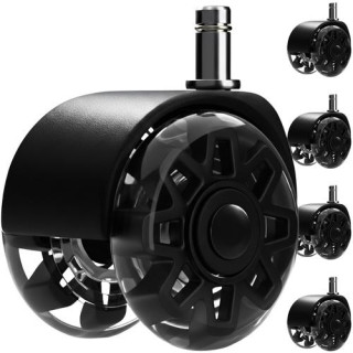 Črna vrtljiva kolesa za stol - 5 kosov