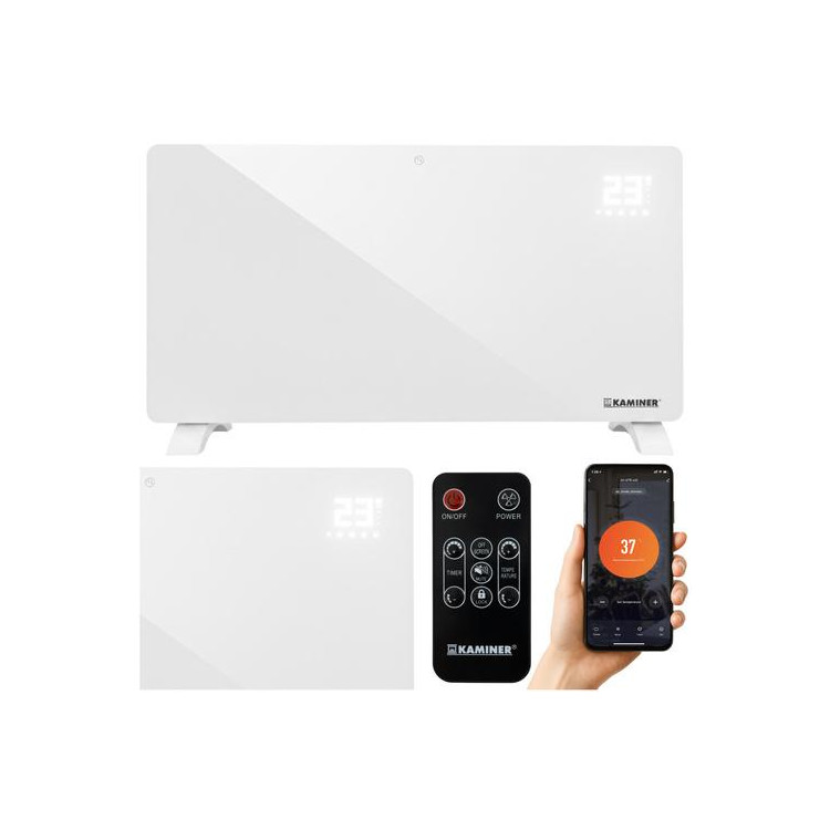 Beli električni grelec za steklo