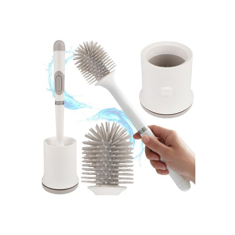 Bela silikonska ščetka za stranišče