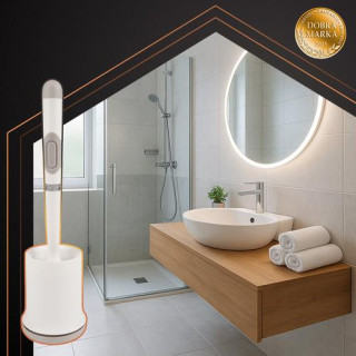 Bela silikonska ščetka za stranišče