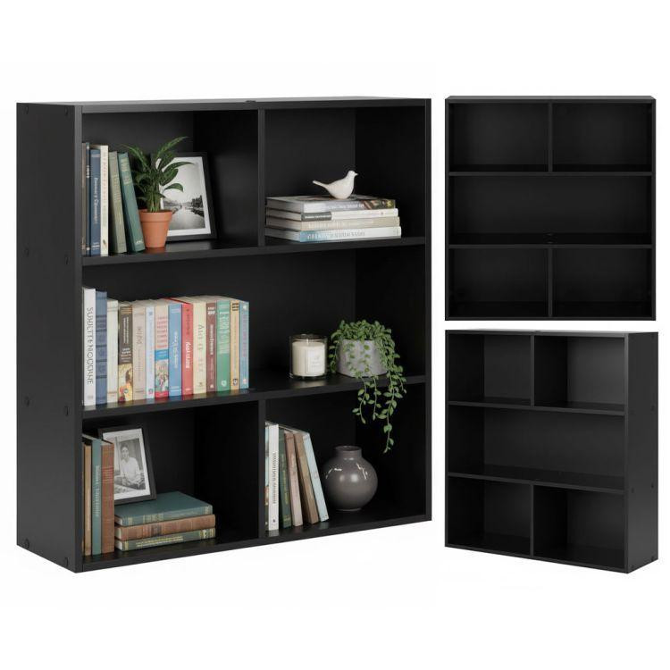 Moderna polica v črni barvi