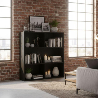 Moderna polica v črni barvi