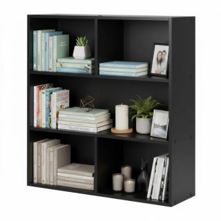 Moderna polica v črni barvi