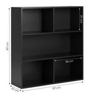 Moderna polica v črni barvi