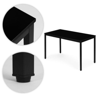 Črna jedilna miza za 4-5 oseb - 120x60 cm