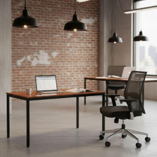 Rjava jedilna miza za 4-5 oseb - 120x60 cm