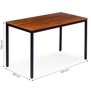 Rjava jedilna miza za 4-5 oseb - 120x60 cm