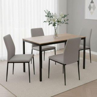 Svetlo rjava jedilna miza za 4-5 oseb - 120x60 cm