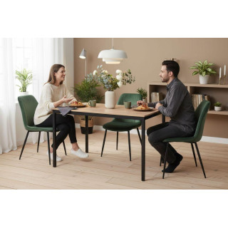 Svetlo rjava jedilna miza za 4-5 oseb - 120x60 cm