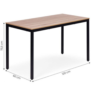 Svetlo rjava jedilna miza za 4-5 oseb - 120x60 cm