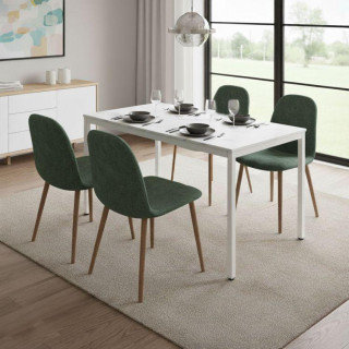 Jedilna miza iz belega marmorja za 4-5 oseb - 120x60 cm