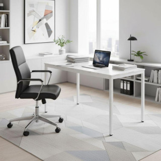 Jedilna miza iz belega marmorja za 4-5 oseb - 120x60 cm