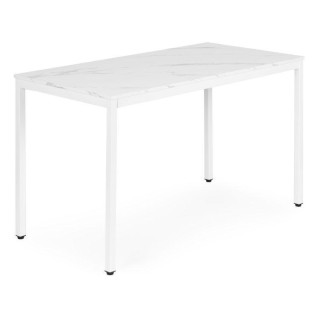 Jedilna miza iz belega marmorja za 4-5 oseb - 120x60 cm