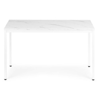 Jedilna miza iz belega marmorja za 4-5 oseb - 120x60 cm