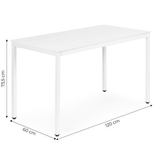 Bela jedilna miza za 4-5 oseb - 120x60 cm