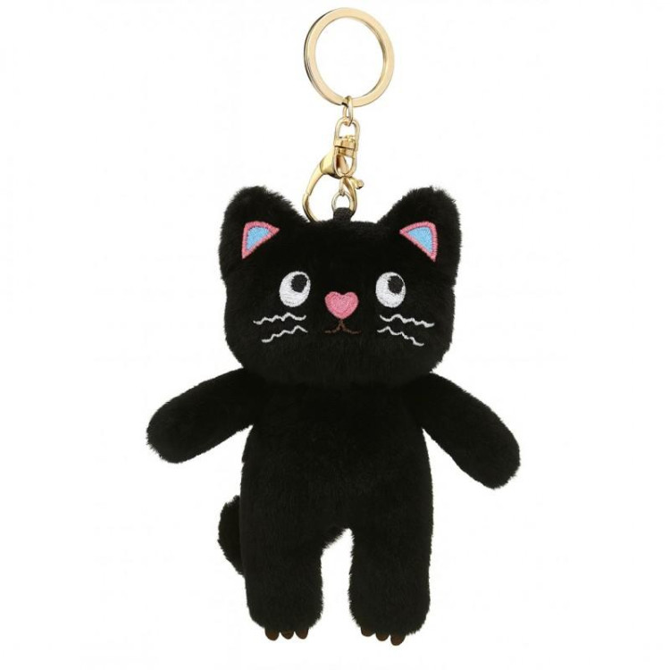 Obesek s črno plišasto mačko