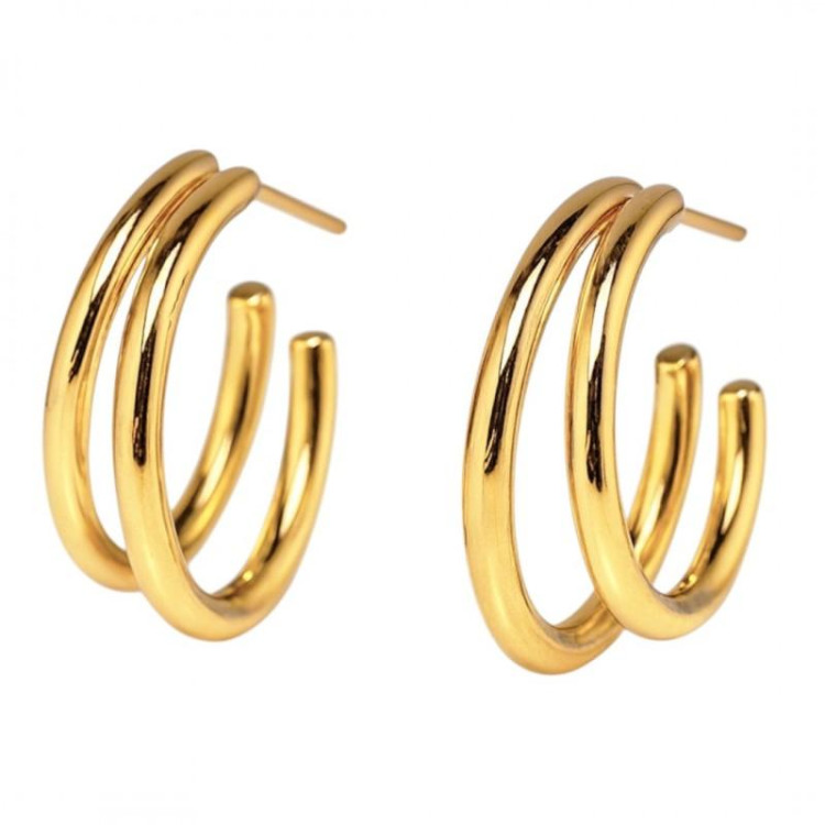 Ženski pozlačeni uhani