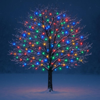 Zunanje pisane božične LED lučke - 50 m