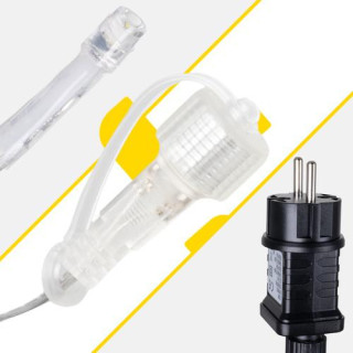 Zunanje božične lučke ledene sveče 100 LED 4 m - toplo bela