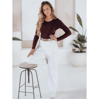 Ženski bordo rebrast pulover MY2493