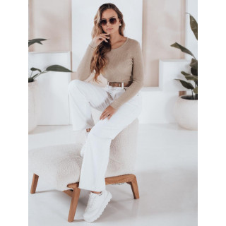 Bež ženski rebrast pulover MY2496