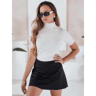 Bel rebrast pulover s kratkimi rokavi MY2550