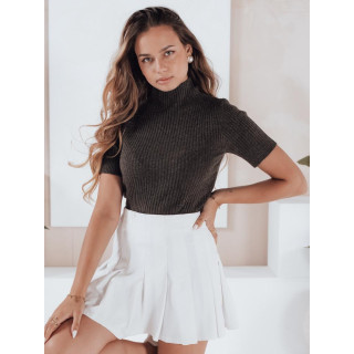 Ženski rjav pulover s kratkimi rokavi MY2554