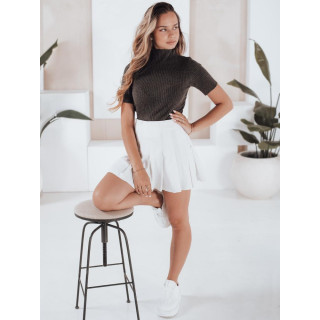 Ženski rjav pulover s kratkimi rokavi MY2554