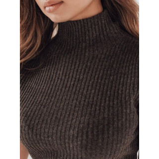 Ženski rjav pulover s kratkimi rokavi MY2554