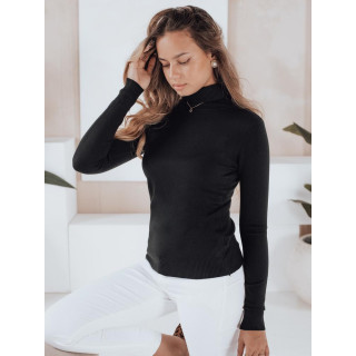 Črna ženska pulover z ovratnikom MY2488