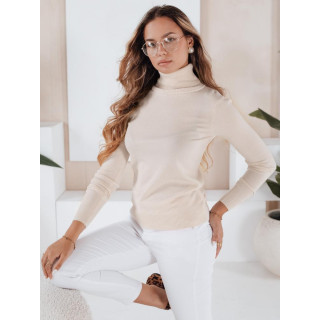 Ženski krem pulover z ovratnikom MY2487