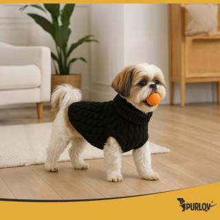 Črna oblačila za pse/mačke - velikost L