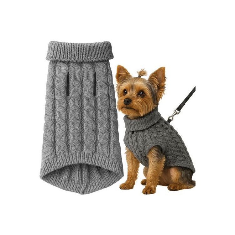 Siva oblačila za pse/mačke - velikost M