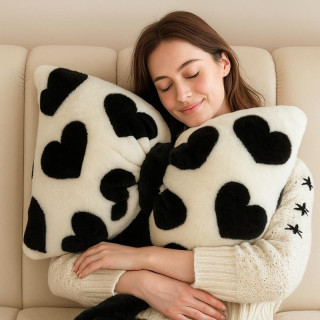 Žametna blazina v obliki velike pentlje - 40 x 50 cm