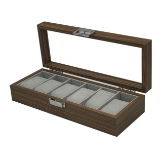 Etui za 6 ur s steklenim pokrovom