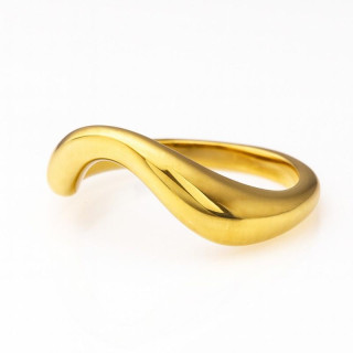 Ženski pozlačen prstan iz kirurškega jekla
