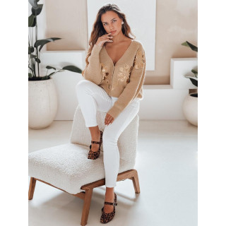 Ženski pulover z bleščečimi rožami MY2501