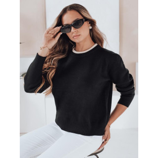 Črn ženski osnovni pulover MY2504