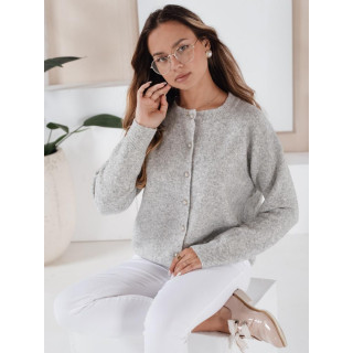 Ženski pulover z gumbi v sivi barvi MY2513