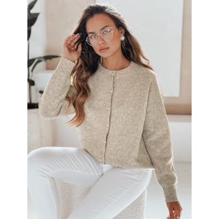 Bež ženski pulover z gumbi MY2514