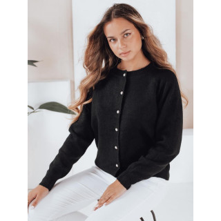 Ženski črni pulover z gumbi MY2512