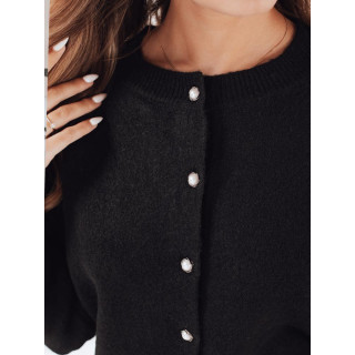 Ženski črni pulover z gumbi MY2512